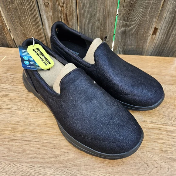 Skechers Womens  Black and Tan Slip-On Loafers Size 9.5 - Picture 7 of 16